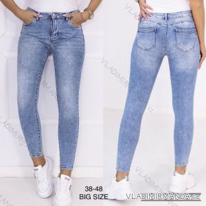 Rifle jeans dlhé dámske nadrozmer (38-48) JEANS JAW22230