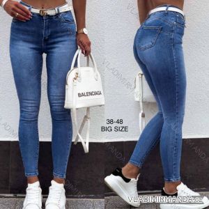 Rifle jeans dlhé dámske nadrozmer (38-48) JEANS JAW22231