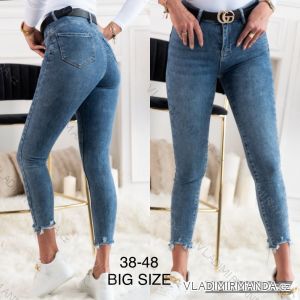 Rifle jeans dlhé dámske nadrozmer (38-48) JEANS JAW22QR71