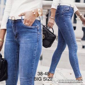 Rifle jeans dlhé dámske nadrozmer (38-48) JEANS JAW22QR66