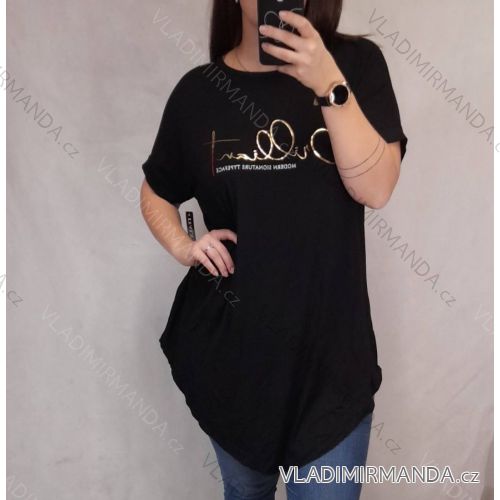 Tunika krátky rukáv dámska nadrozmer (3XL/4XL ONE SIZE) TALIANSKA MóDA IM422070