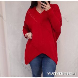 Sveter oversize dlhý rukáv dámsky (XL / 2XL ONE SIZE) TALIANSKÁ MÓDA IM721300