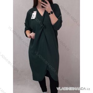 Šaty oversize maxi dlhý rukáv dámske (2XL / 3XL ONE SIZE) TALIANSKÁ MÓDA IMWD2120148