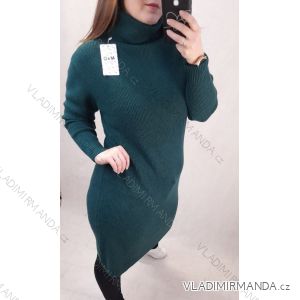 Šaty úpletové s rolákom dlhý rukáv dámske (XL / 2XL ONE SIZE) TALIANSKÁ MÓDA IMT21S-835