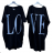 Šaty letní oversize krátký rukáv dámské LOVE nadrozměr (3XL/4XL) ITALSKÁ MÓDA IMD22058