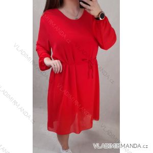 Šaty dlhý rukáv dámske nadrozmer (XL/2XL ONE SIZE) TALIANSKA MÓDA IMWQ21237