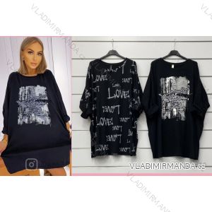 Šaty/tunika oversize dlhý rukáv dámske (L/XL ONE SIZE) TALIANSKA MÓDA IMWA22684