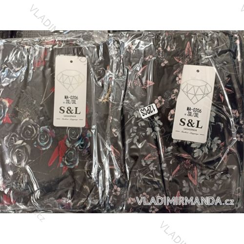 Legíny dlhé dámske nadrozmer (L-5XL) SAL SMILING SAL22MA-0206