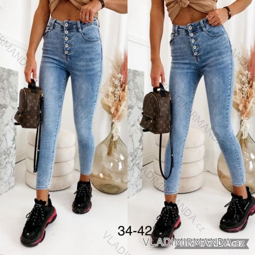 Rifle jeans dlhé dámske (34-42) JEANS JAW221070