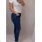 Rifle jeans dámske nadrozmerné s gumou v pase (40-52) SMILING  SAL22W882