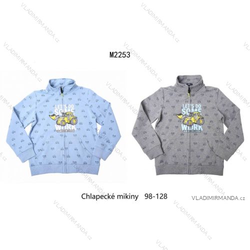 Mikina na zips detská chlapčenská (98-128) WOLF M2253