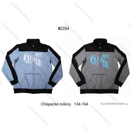 Mikina na zips dorast chlapčenská (134-164) WOLF M2254