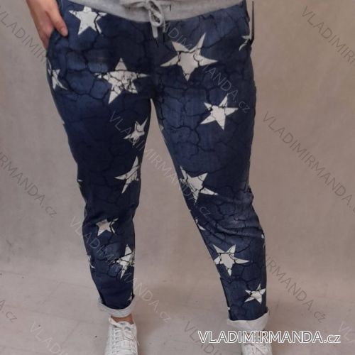 Tepláky dlhé dámske nadrozmer (XL/XXL ONE SIZE) TALIANSKA MÓDA IMB22STAR
