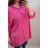 Košeľa predĺžená/šaty košeľové dlhý rukáv dámska nadrozmer (XL/2XL ONE SIZE) TALIANSKA MÓDA IMC22220/DR XL/2XL čierna