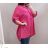 Košeľa predĺžená/šaty košeľové dlhý rukáv dámska nadrozmer (XL/2XL ONE SIZE) TALIANSKA MÓDA IMC22220/DR XL/2XL čierna