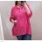 Košeľa predĺžená/šaty košeľové dlhý rukáv dámska nadrozmer (XL/2XL ONE SIZE) TALIANSKA MÓDA IMC22220/DR XL/2XL čierna