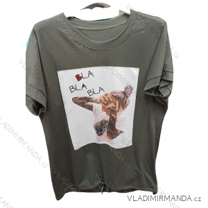 Tunika oversize krátky rukáv dámska (S/M/L/XL ONE SIZE) TALIANSKA MÓDA IMB22058