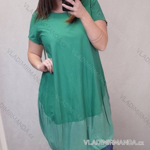 Šaty krátky rukáv dámske nadrozmer (XL/2XL ONE SIZE) TALIANSKA MODA IMC22222