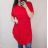 Tunika oversize krátky rukáv dámske (XL/2XL ONE SIZE) TALIANSKA MÓDA IM422361/DR XL/2XL Červené