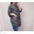 Prodloužená tunika dámska nadrozměr maskáč (XL / 2XL ONE SIZE) TALIANSKÁ MÓDA IMWQ22MASKA