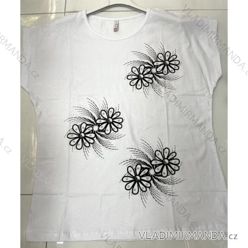 Tričko krátky rukáv dámske nadrozmer (2XL-4XL) TURECKÁ MÓDA TMWG22GY851