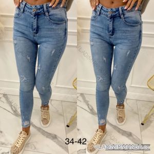 Rifle jeans dlhé dámske (34-42) JEANS JAW22BK241