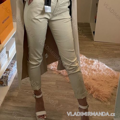 Nohavice strečové dámske (S-2XL) TALIANSKA MÓDA IM322100