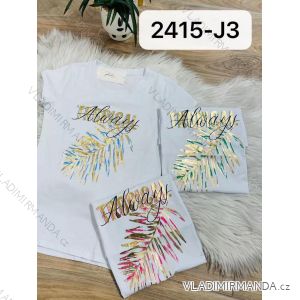 Tričko krátky rukáv dámske (S/M ONE SIZE) TALIANSKA MÓDA IMM222415-J3I