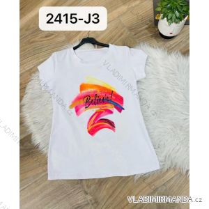 Tričko krátky rukáv dámske (S/M ONE SIZE) TALIANSKA MÓDA IMM222415-J3K