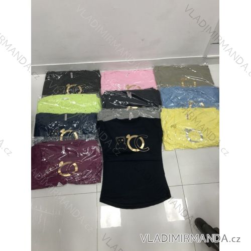 Tričko krátky rukáv dámske (M-XL) TURECKÁ MÓDA TMWG22GYA07