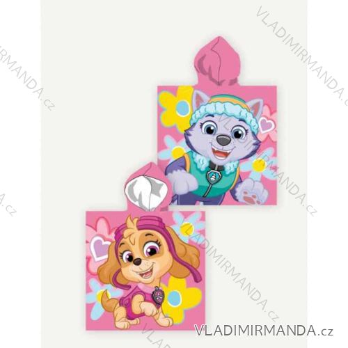 Pončo paw patrol bavlnené detské dievčenské (55x110 cm) SETINO PAW-H-PONCHO-110