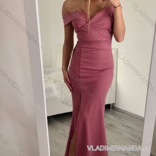 Šaty elegantní společenské carmen dlouhé dámské (XS/S/M/L ONE SIZE) ITALSKÁ MÓDA IM322063