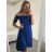 Šaty carmen cez ramená letné dámske (S/M ONE SIZE) TALIANSKA MÓDA IMM22U5368/DR BÉŽOVÁ