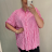 Košile krátký rukáv dámské nadrozměrné Viskozové (XL-5XL) ITALSKÁ MÓDA IM4211661 tmavě modrá