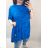 Tunika oversize krátky rukáv dámske (3XL/4XL ONE SIZE) TALIANSKA MÓDA IM422SMILE/DR 3XL / 4XL <p>modrá</p>