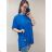 Tunika oversize krátky rukáv dámske (3XL/4XL ONE SIZE) TALIANSKA MÓDA IM422SMILE/DR 3XL / 4XL <p>modrá</p>