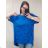 Tunika oversize krátky rukáv dámske (3XL/4XL ONE SIZE) TALIANSKA MÓDA IM422SMILE/DR 3XL / 4XL <p>modrá</p>