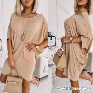 Šaty oversize voľnočasové krátky rukáv dámske (S/M/L/XL ONE SIZE) TALIANSKA MÓDA IMWB221705