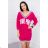 Šaty Paris Fuchsia s výstrihom do V