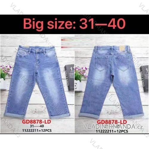Rifle jeans dlhé dámske nadrozmer (31-40) GOURD GD22GD8878-LD