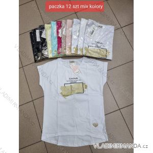 Tričko krátky rukáv dámske (S/M ONE SIZE) TURECKÁ MÓDA TMWG22G5649