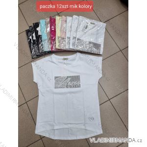 Tričko krátky rukáv dámske (S/M ONE SIZE) TURECKÁ MÓDA TMWG22G5549