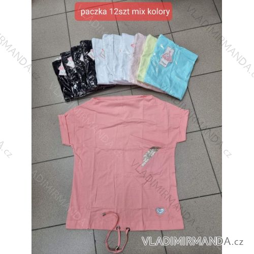 Tričko krátky rukáv dámske (S/M ONE SIZE) TURECKÁ MÓDA TMWG22G5687