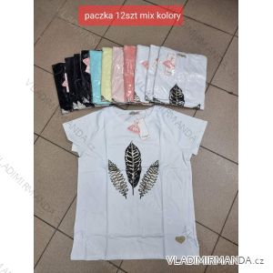 Tričko krátky rukáv dámske (S/M ONE SIZE) TURECKÁ MÓDA TMWG22G56551