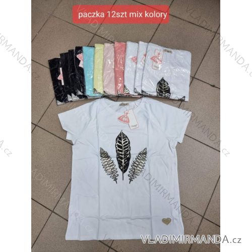 Tričko krátky rukáv dámske (S/M ONE SIZE) TURECKÁ MÓDA TMWG22G56551