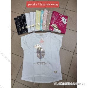 Tričko krátky rukáv dámske (S/M ONE SIZE) TURECKÁ MÓDA TMWG22G533