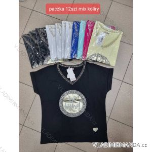 Tričko krátky rukáv dámske (S/M ONE SIZE) TURECKÁ MÓDA TMWG22G5548