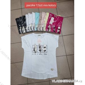 Tričko krátky rukáv dámske (S/M ONE SIZE) TURECKÁ MÓDA TMWG22G5658