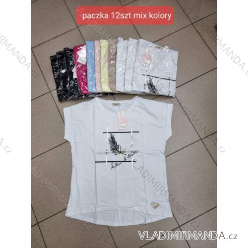 Tričko krátky rukáv dámske (S/M ONE SIZE) TURECKÁ MÓDA TMWG22G5495