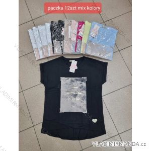 Tričko krátky rukáv dámske (S/M ONE SIZE) TURECKÁ MÓDA TMWG22G5559